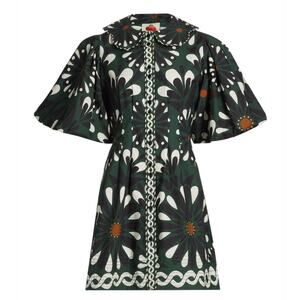 Farm Rio Ainika Green Short Sleeve Dress NWT